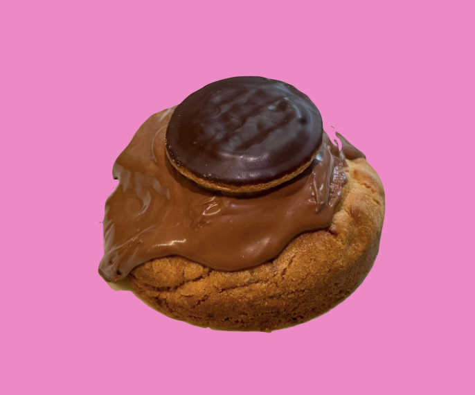 Jaffa cake loaded cookie