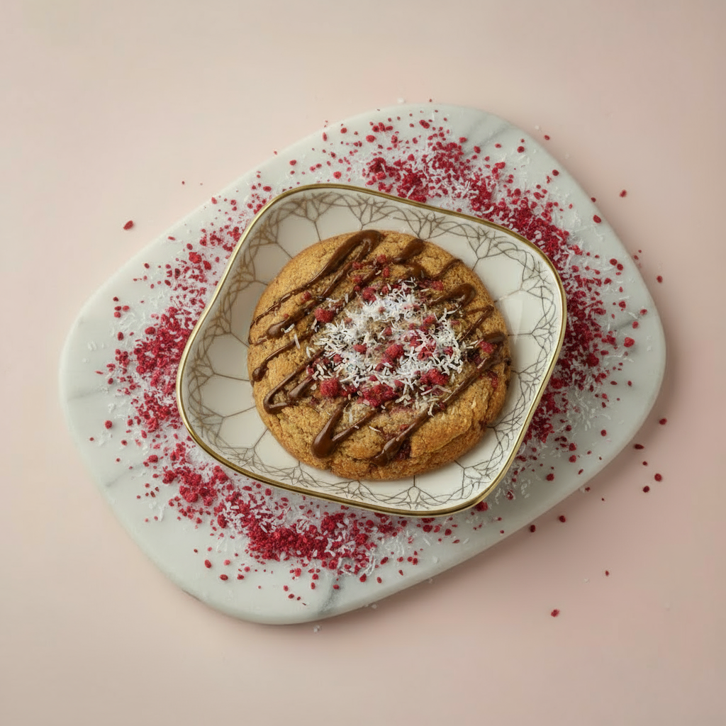 Raspberry Ruffle Cookie